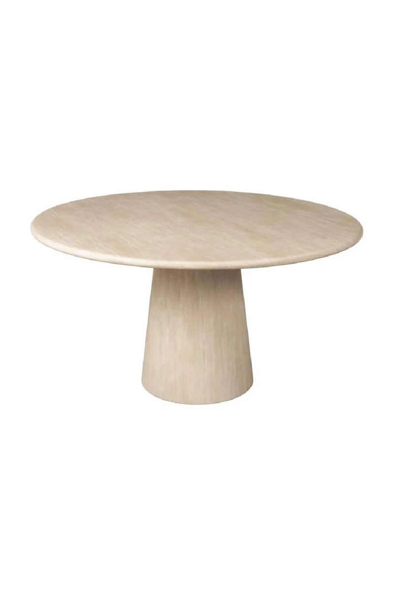 Travertine Pedestal Dining Table | OROA Fictus | Oroatrade.com