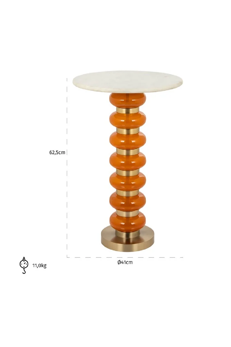 Orange Glass End Table | OROA Barbara | Oroatrade.com