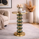 Green Glass End Table | Richmond Interiors Bowiene