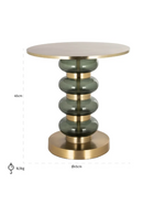 Green Glass Pedestal End Table | Richmond Interiors Dalina | Oroatrade.com