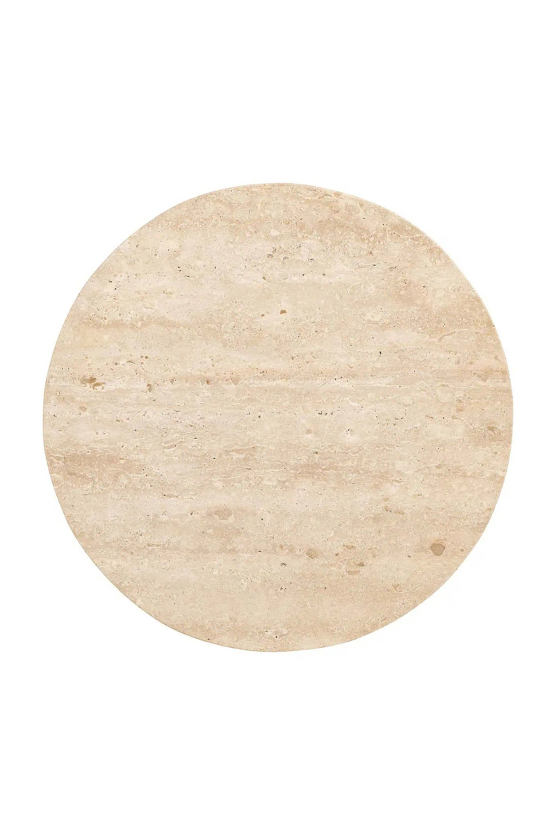 Travertine Round End Table | OROA Cavo | Oroatrade.com