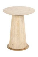 Travertine Pedestal End Table | Richmond Interiors Kibo | Oroatrade.com