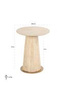 Travertine Pedestal End Table | Richmond Interiors Kibo | Oroatrade.com