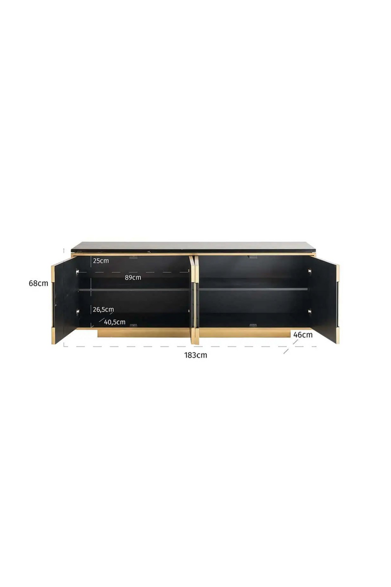 Gold 4-Door Sideboard | OROA Finsbury | Oroatrade.com