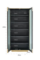 Gold 2-Door Cabinet | Richmond Interiors Finsbury | Oroatrade.com