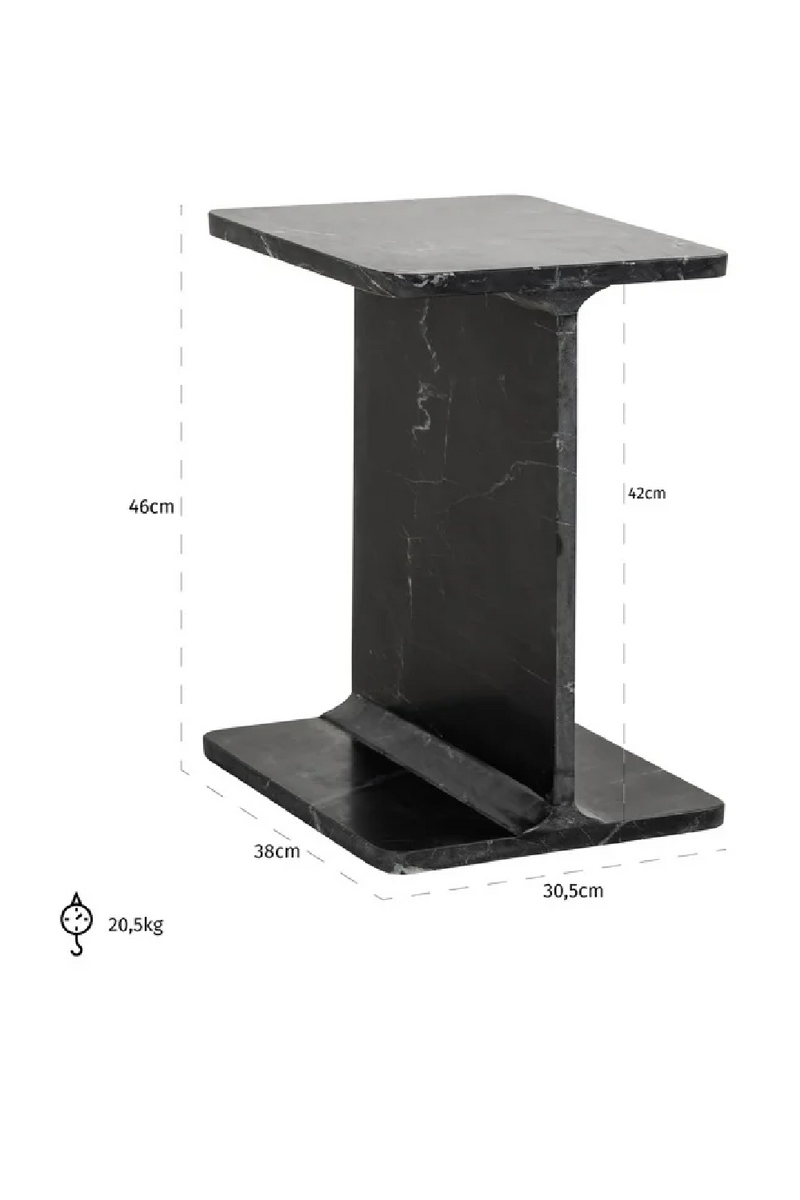 Black Marble End Table | OROA Benson | Oroatrade.com