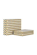 Zig-Zag Patterned Storage Boxes (2) | Richmond Interiors Frences | Oroatrade.com