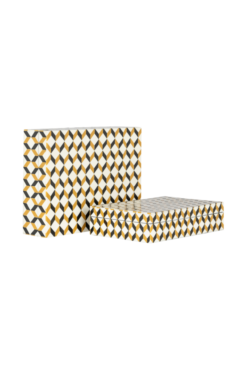 Zig-Zag Patterned Storage Boxes (2) | OROA Frences | Oroatrade.com