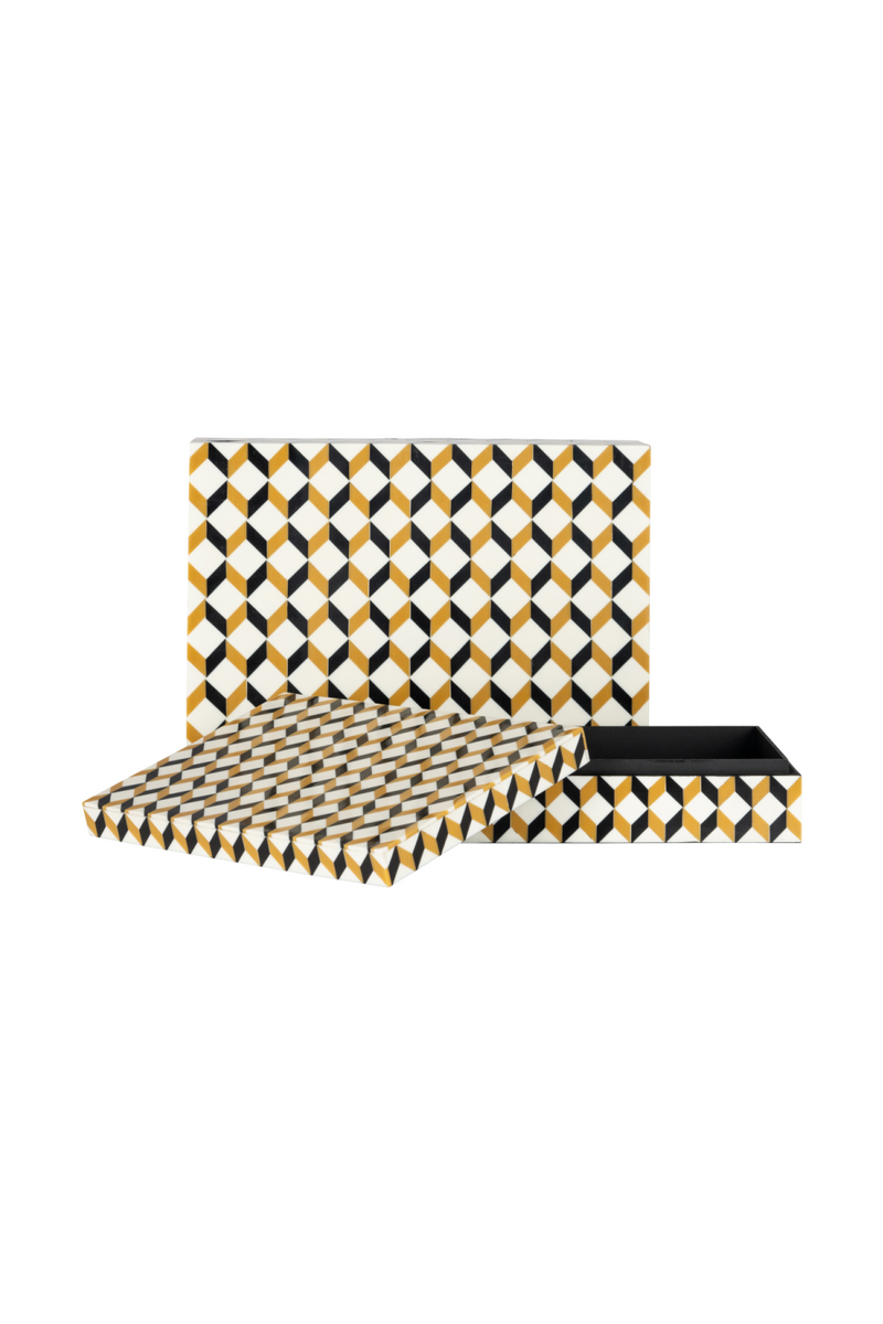 Zig-Zag Patterned Storage Boxes (2) | OROA Frences | Oroatrade.com