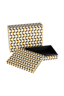 Zig-Zag Patterned Storage Boxes (2) | Richmond Interiors Frences | Oroatrade.com
