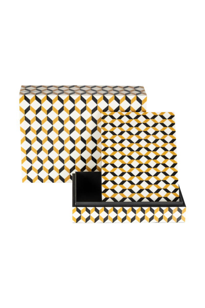 Zig-Zag Patterned Storage Boxes (2) | OROA Frences | Oroatrade.com