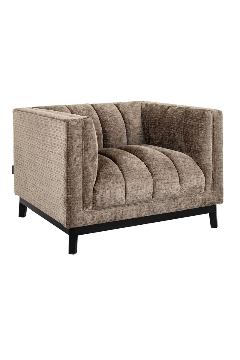 Taupe Chenille Lounge Chair | OROA Beaudy | Oroatrade.com