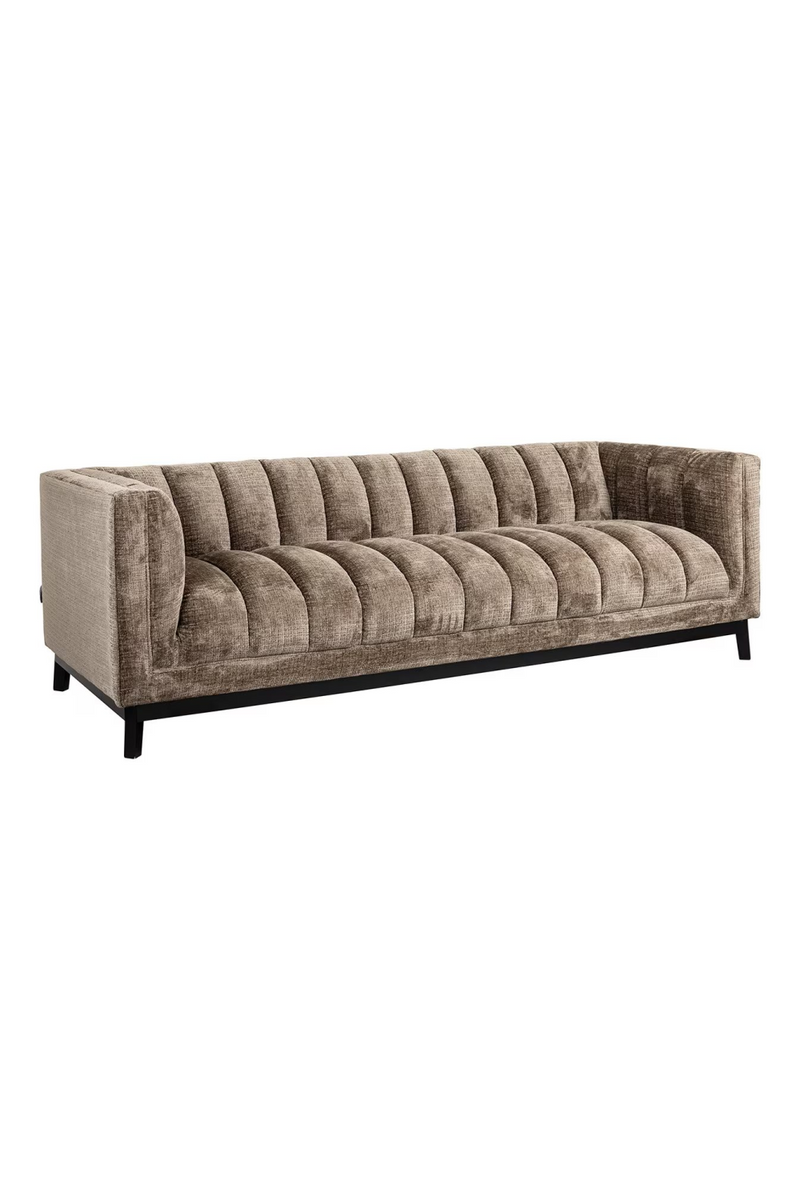 Taupe Chenille Channeled Sofa | OROA Beaudy | Oroatrade.com