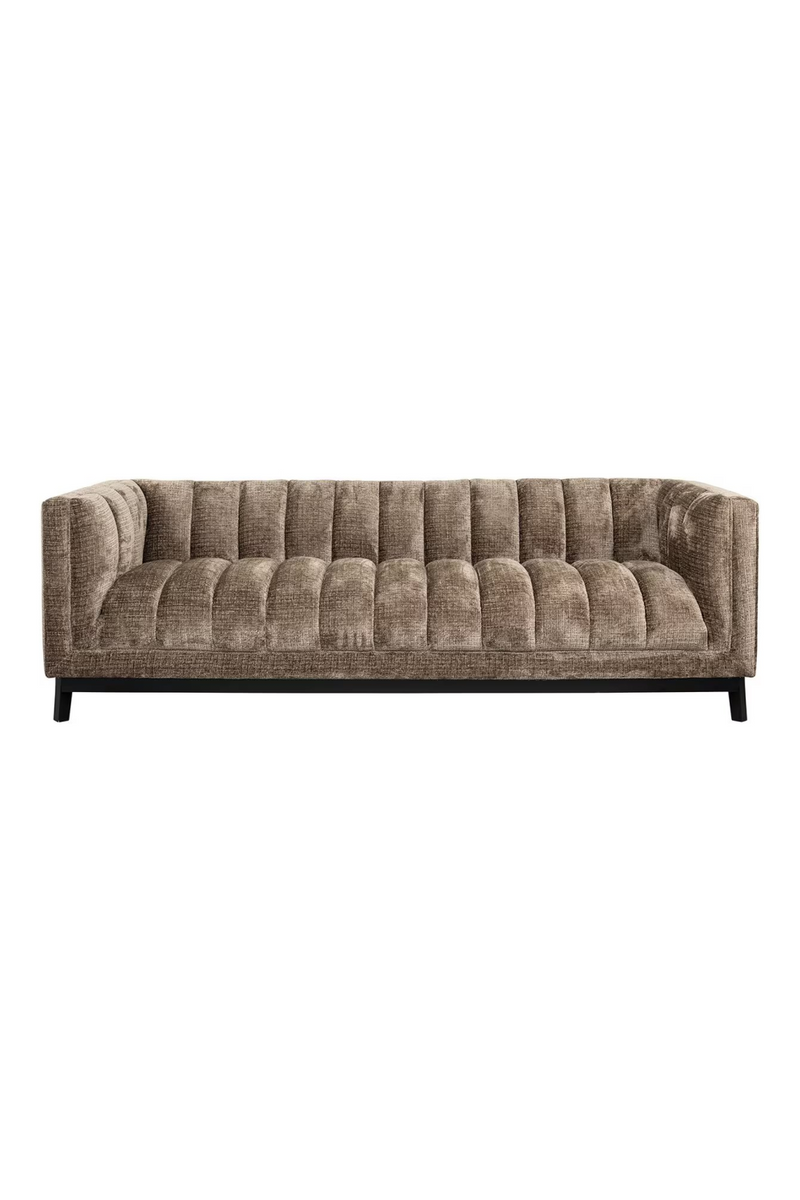 Taupe Chenille Channeled Sofa | OROA Beaudy | Oroatrade.com