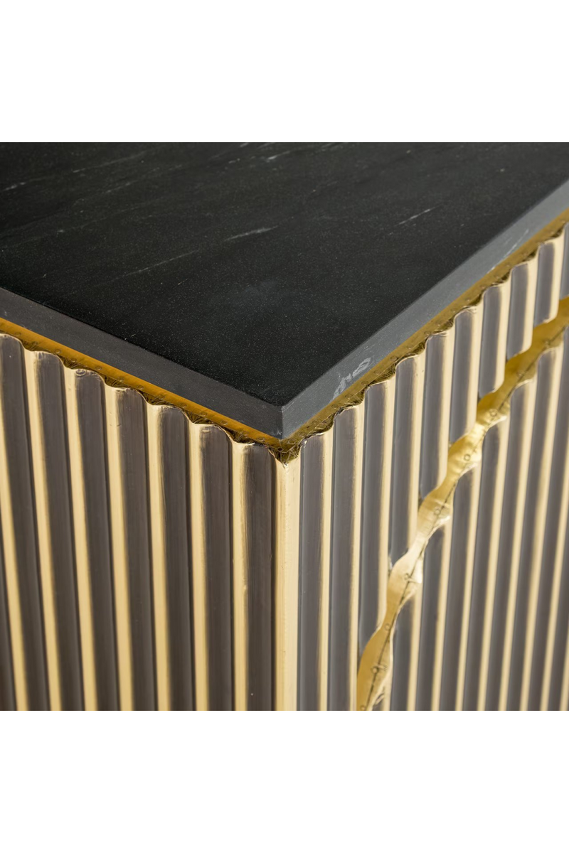 Gold Cladded 3-Door Sideboard | OROA Les Arcs | Oroatrade.com