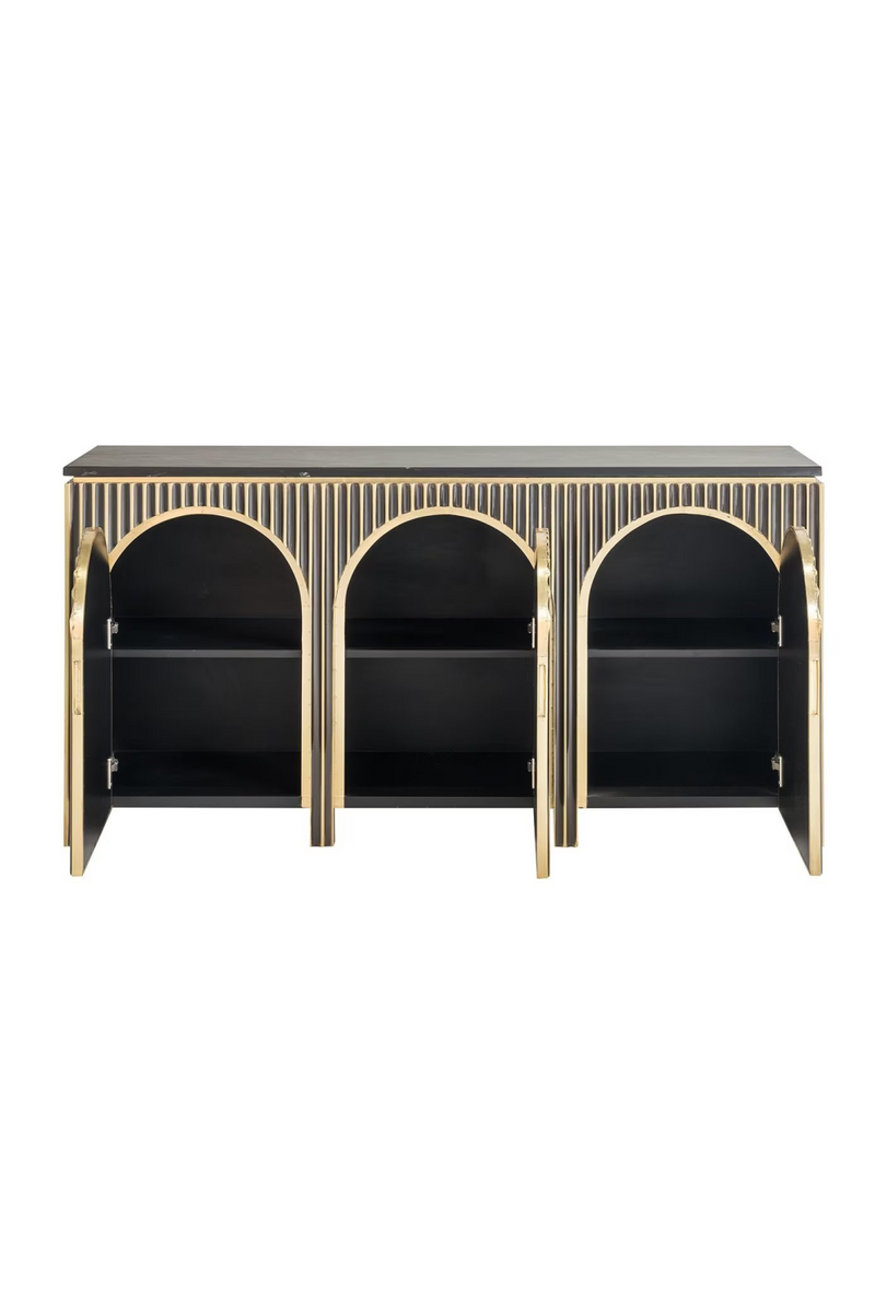 Gold Cladded 3-Door Sideboard | OROA Les Arcs | Oroatrade.com