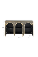 Gold Cladded 3-Door Sideboard | Richmond Interiors Les Arcs | Oroatrade.com