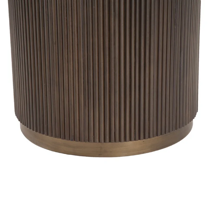 Ribbed Wood Round Dining Table | OROA Mayfield | Oroatrade.com