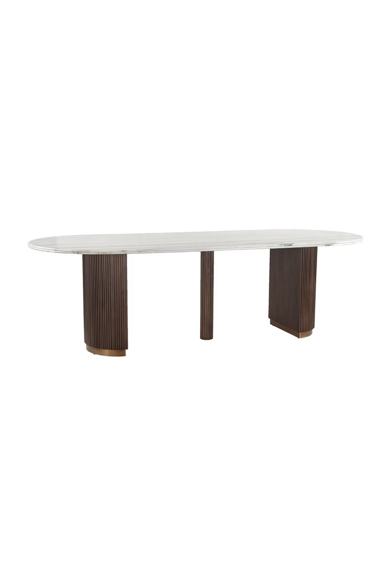 Ribbed Wood Base Dining Table | OROA Mayfield | Oroatrade.com