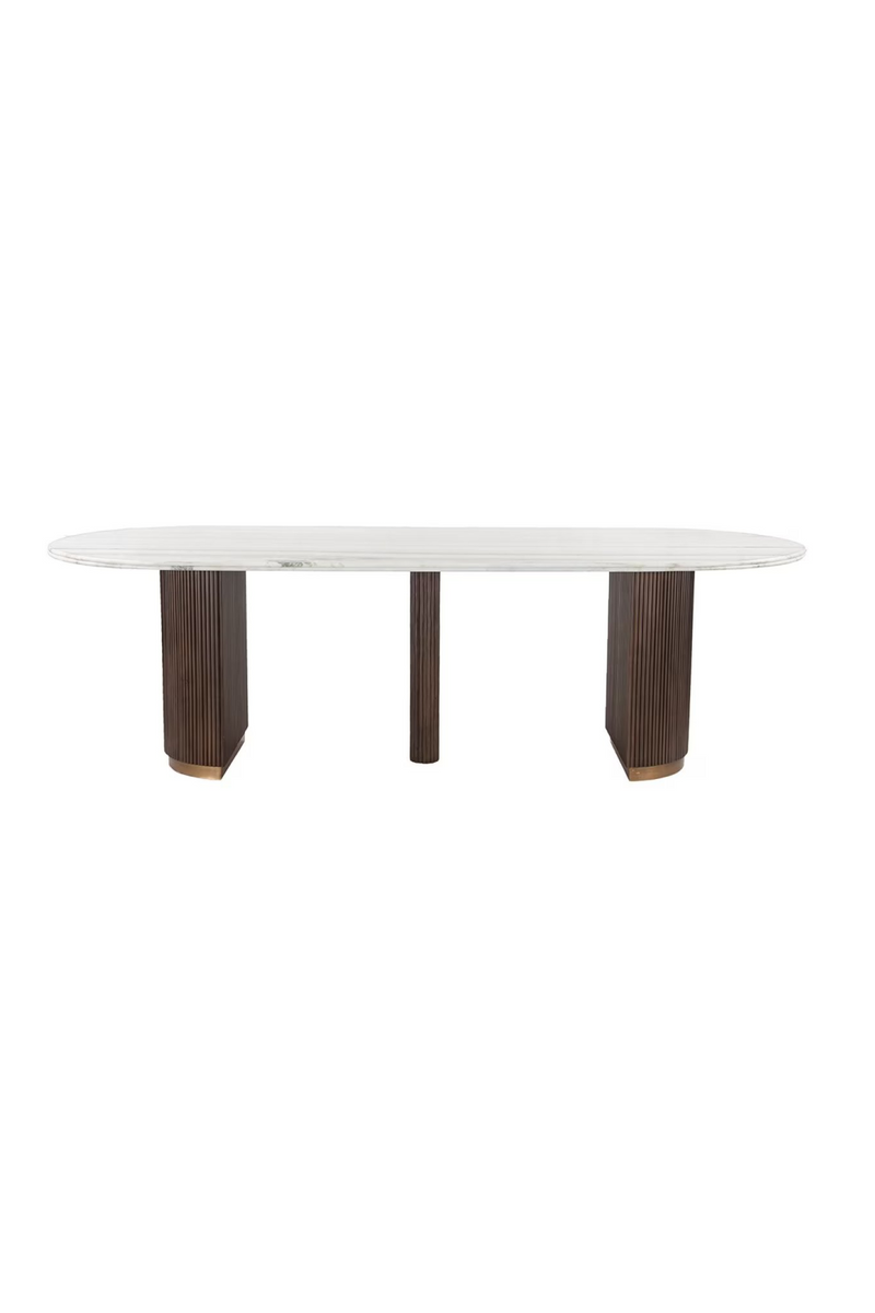 Ribbed Wood Base Dining Table | OROA Mayfield | Oroatrade.com