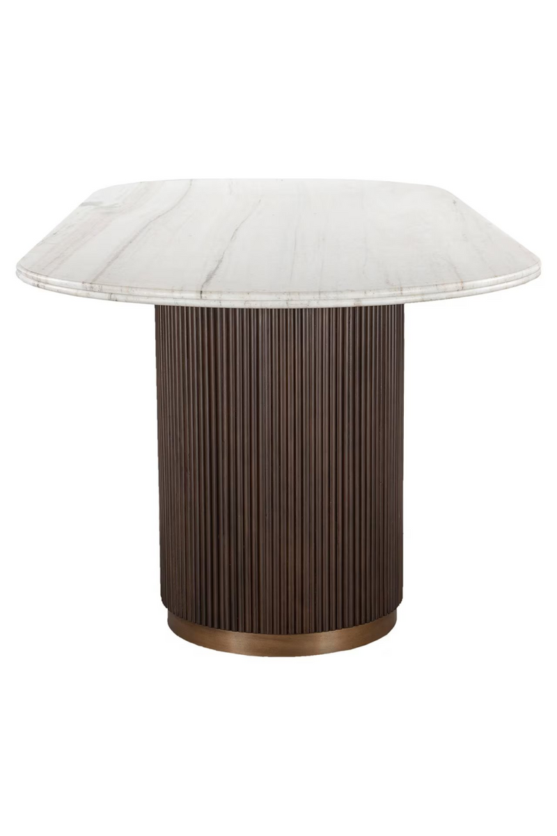 Ribbed Wood Base Dining Table | OROA Mayfield | Oroatrade.com