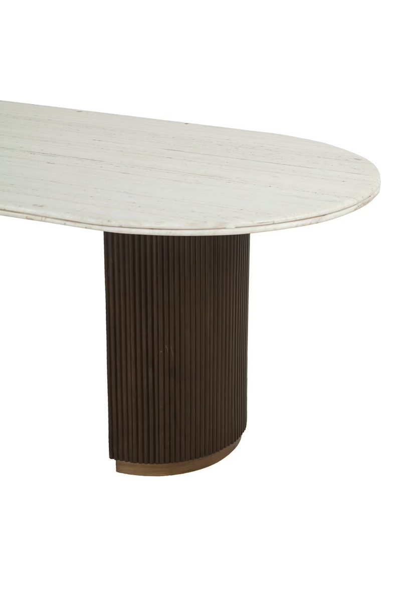 Ribbed Wood Base Dining Table | OROA Mayfield | Oroatrade.com