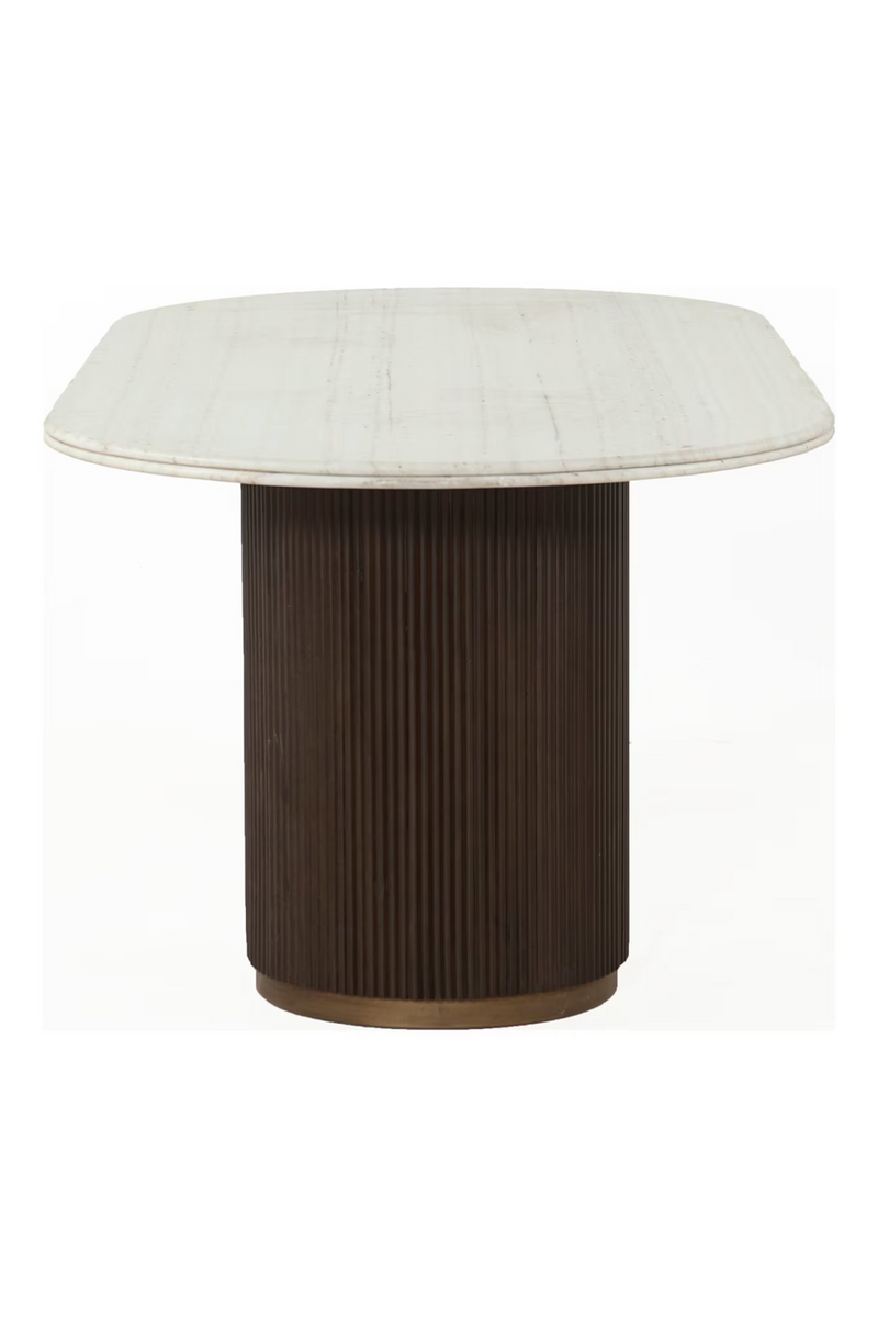 Ribbed Wood Base Dining Table | OROA Mayfield | Oroatrade.com