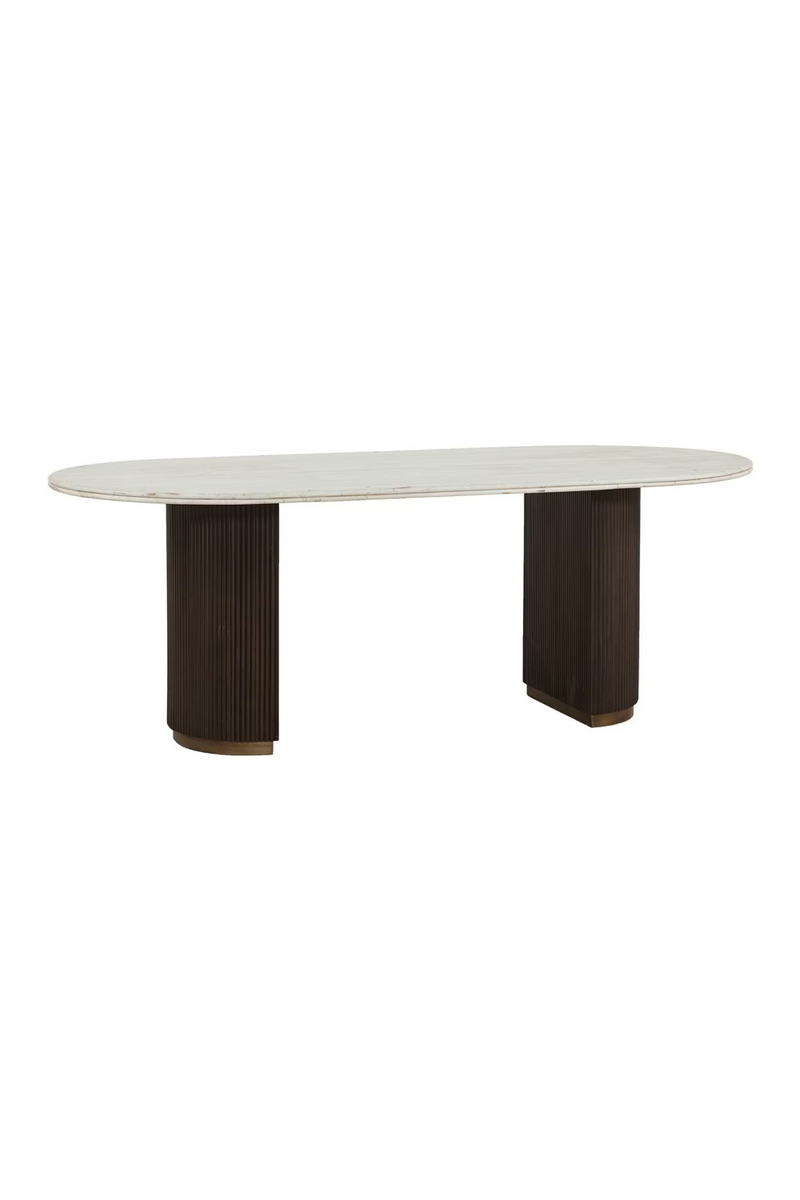 Ribbed Wood Base Dining Table | OROA Mayfield | Oroatrade.com