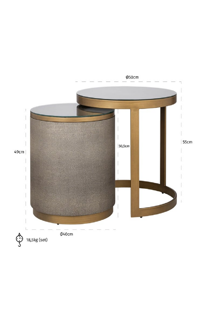 Glass Nesting End Tables (2) | OROA Bloomville | Oroatrade.com