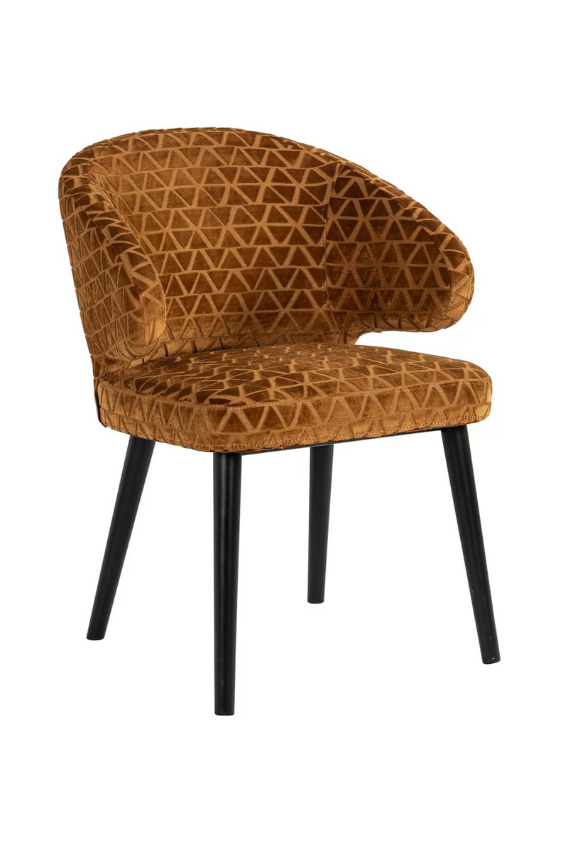 Gold Triangle Pattern Dining Chair | OROA Indigo | Oroatrade.com