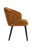 Gold Triangle Pattern Dining Chair | Richmond Interiors Indigo | Oroatrade.com