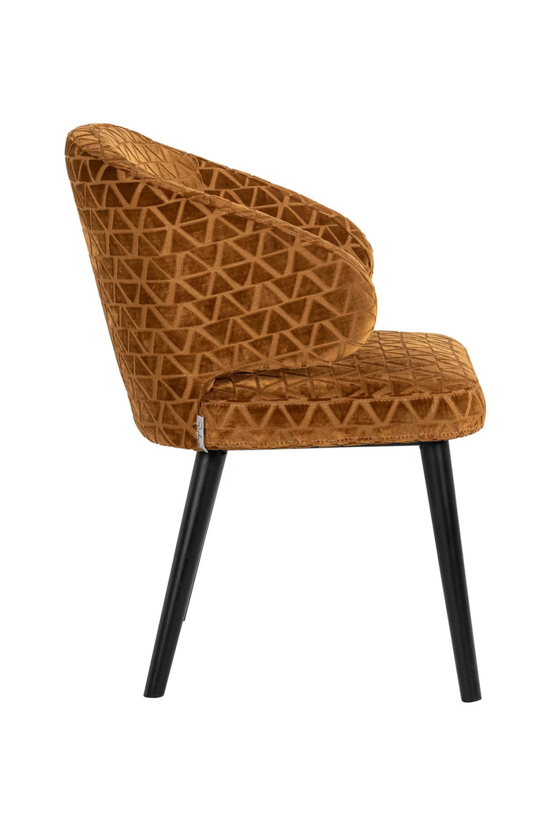 Gold Triangle Pattern Dining Chair | OROA Indigo | Oroatrade.com