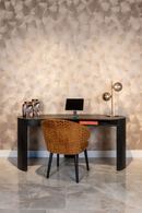 Gold Triangle Pattern Dining Chair | Richmond Interiors Indigo | Oroatrade.com