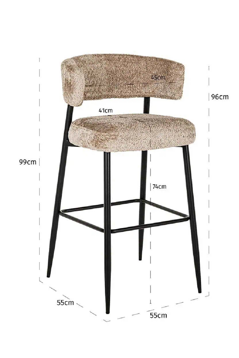 Curved Back Counter Stool | Oroa Rochelle | Oroatrade.com