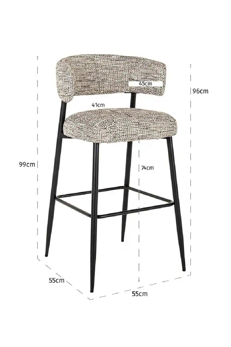 Curved Back Counter Stool | Oroa Rochelle | Oroatrade.com