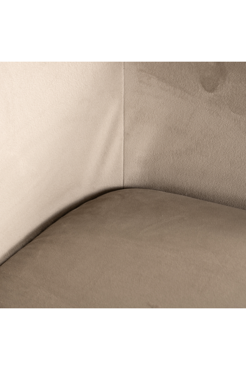 Khaki Velvet Swivel Chair | OROA Lisonne | Oroatrade.com