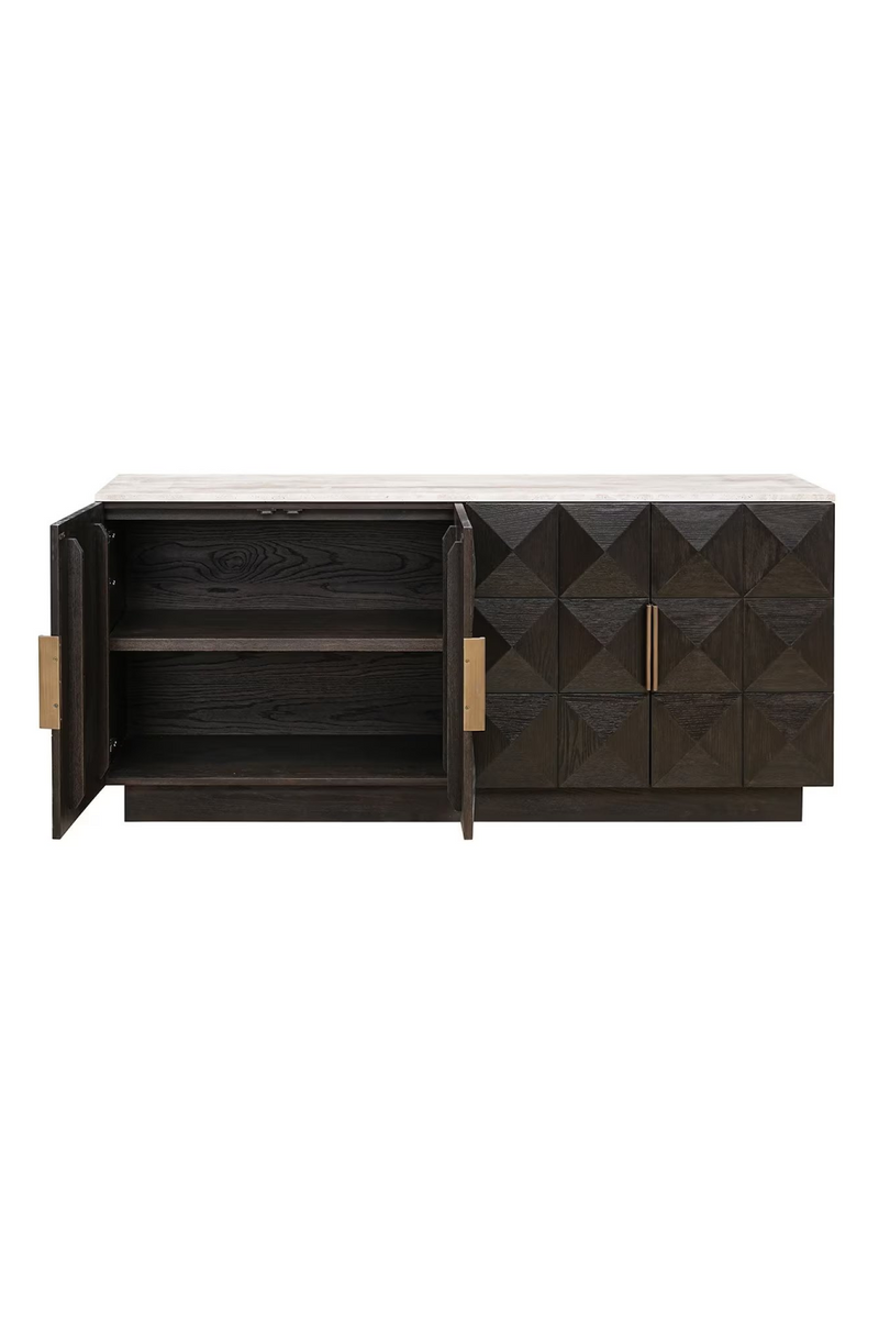 Brown Oak 4-Door Sideboard | OROA Claremont | Oroatrade.com