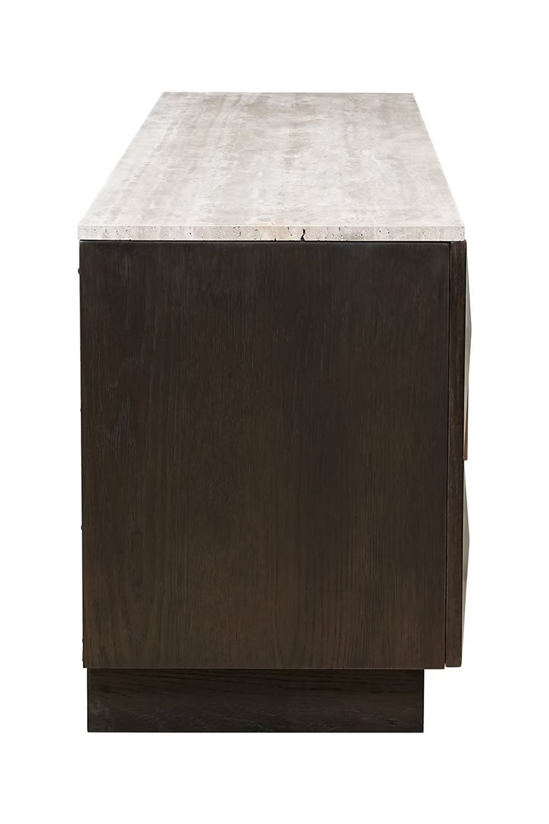 Brown Oak 4-Door TV Cabinet | OROA Claremont | Oroatrade.com