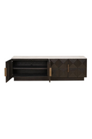Brown Oak 4-Door TV Cabinet | Richmond Interiors Claremont | Oroatrade.com