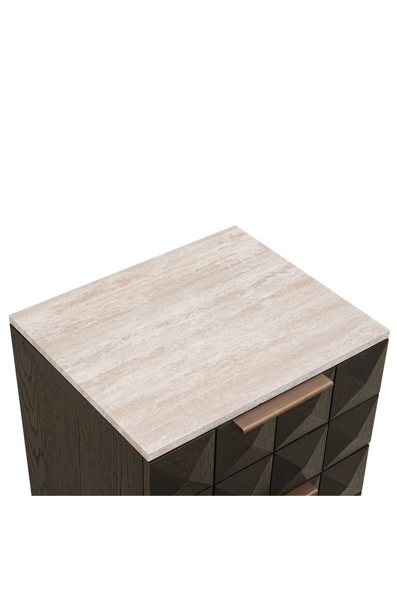 Brown Oak 2-Drawer Nightstand | OROA Claremont | Oroatrade.com