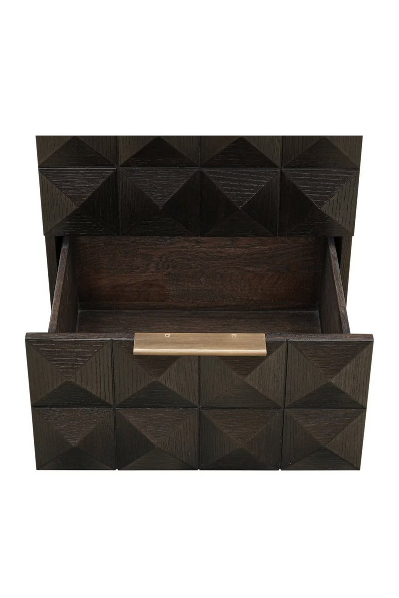 Brown Oak 2-Drawer Nightstand | OROA Claremont | Oroatrade.com