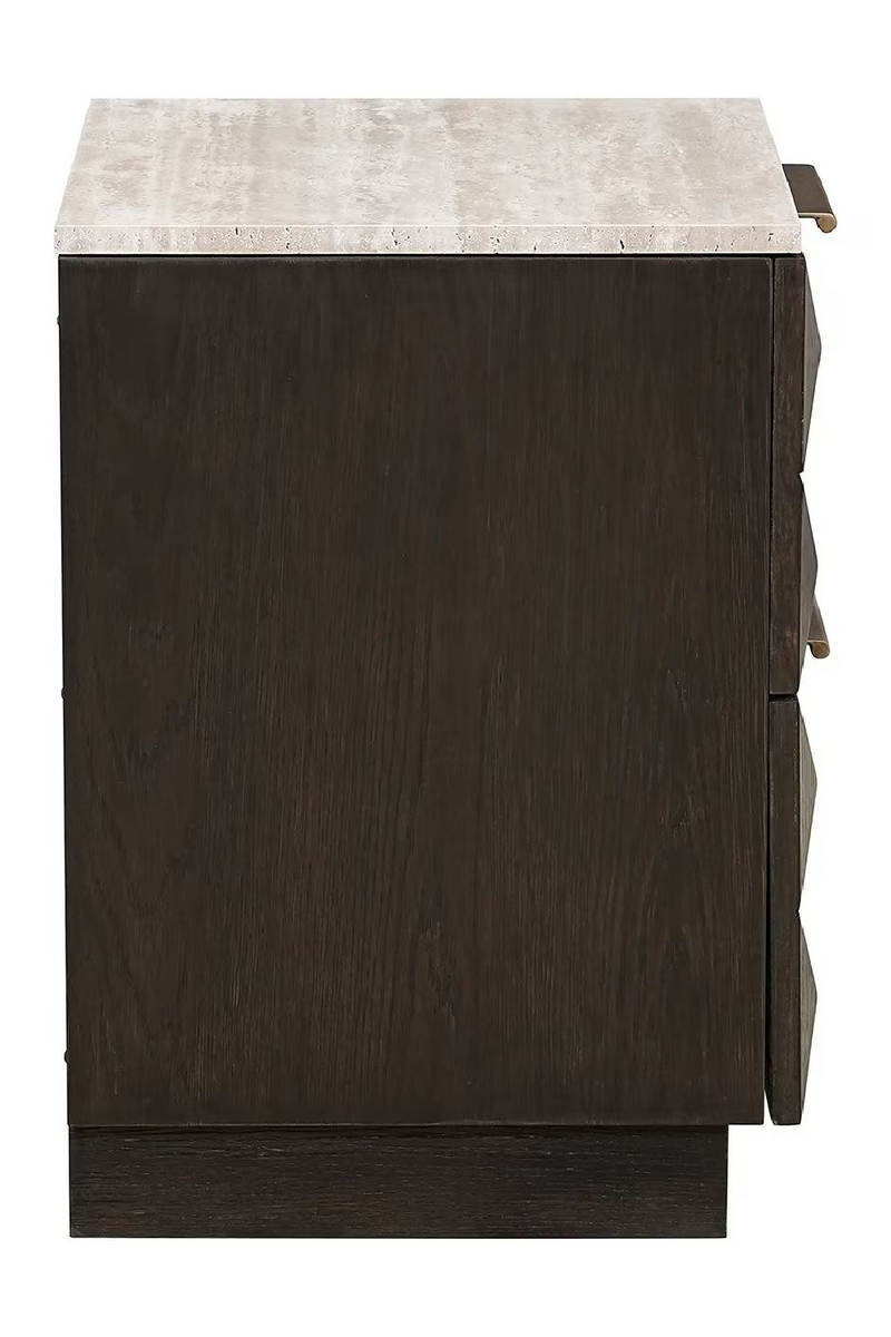 Brown Oak 2-Drawer Nightstand | OROA Claremont | Oroatrade.com