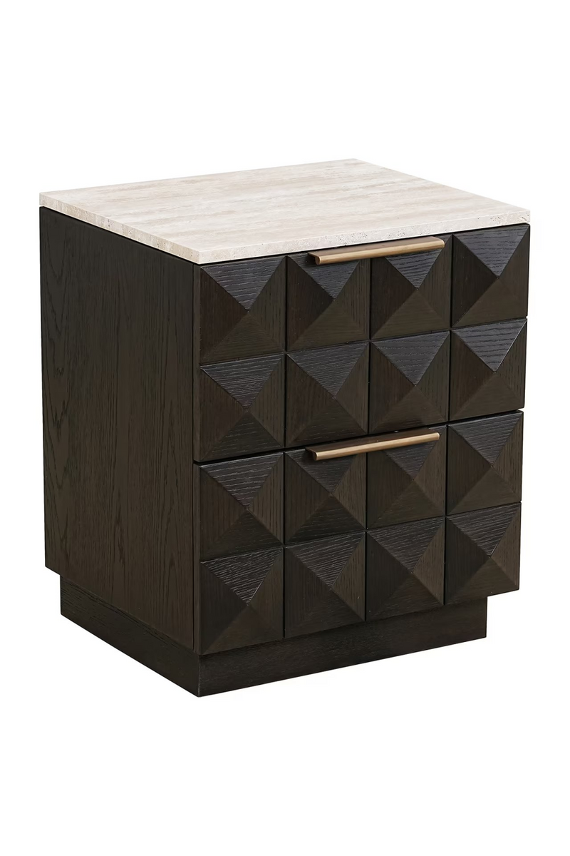 Brown Oak 2-Drawer Nightstand | OROA Claremont | Oroatrade.com