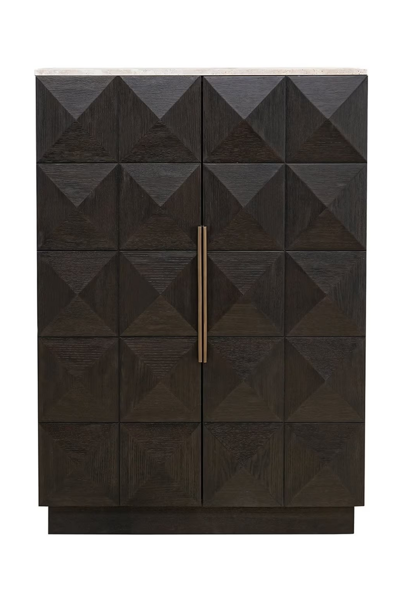 Brown Oak 2-Door Cabinet | OROA Claremont | Oroatrade.com