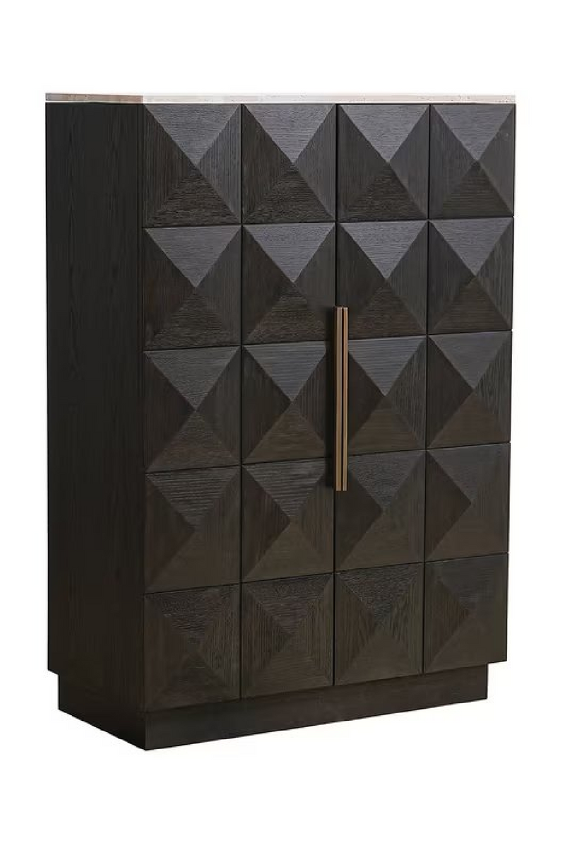 Brown Oak 2-Door Cabinet | OROA Claremont | Oroatrade.com