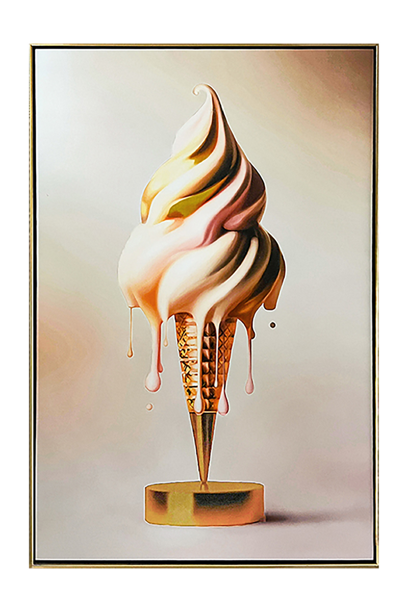 Gold Cone Wall Art | OROA Icecream | Oroatrade.com