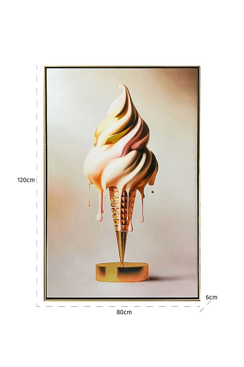 Gold Cone Wall Art | OROA Icecream | Oroatrade.com