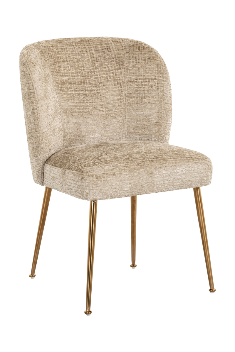 Beige Curved-Back Dining Chair | OROA Cannon | Oroatrade.com