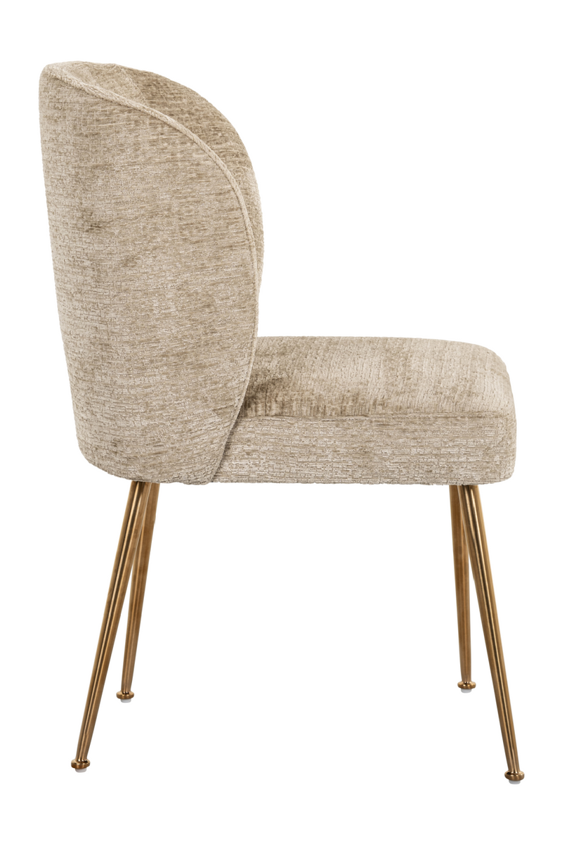 Beige Curved-Back Dining Chair | OROA Cannon | Oroatrade.com