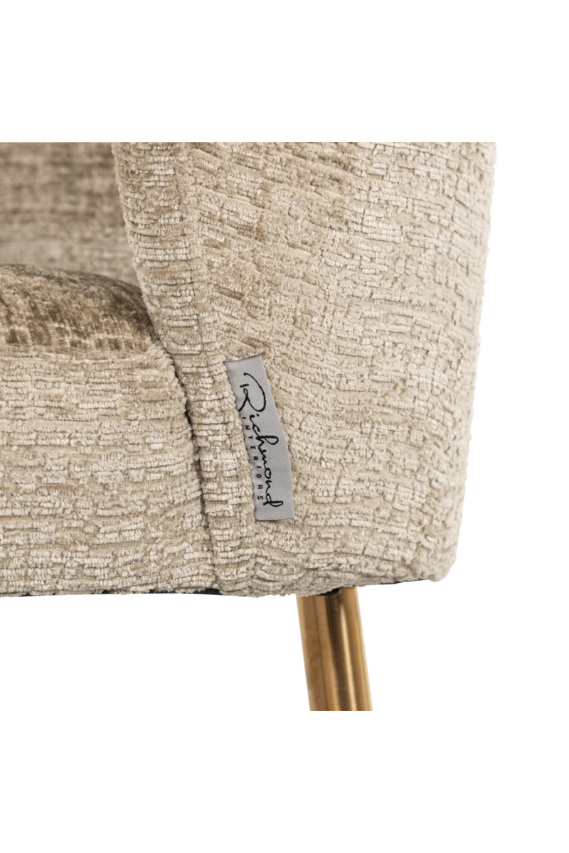 Beige Curved-Back Dining Chair | OROA Cannon | Oroatrade.com